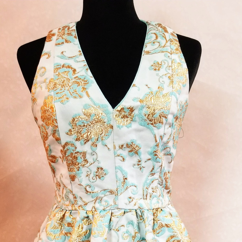 Betsey Johnson Women’s Blue Jacquard Metallic